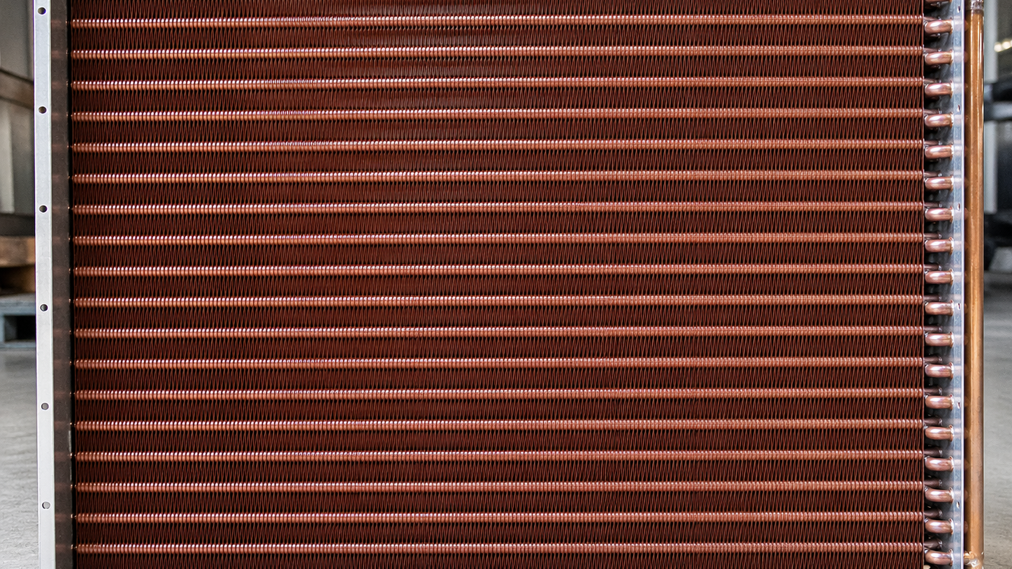 coil hvac dengan lapisan heresite phenolic epoxy untuk lingkungan korosif