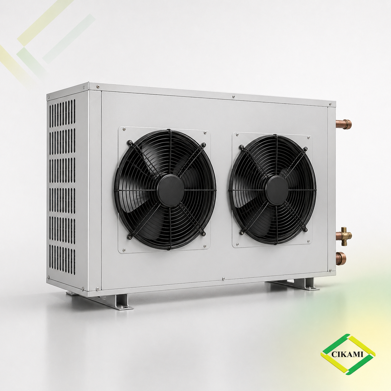 Remote condenser unit dengan dua axial fan untuk aplikasi refrigeration dan sistem HVAC