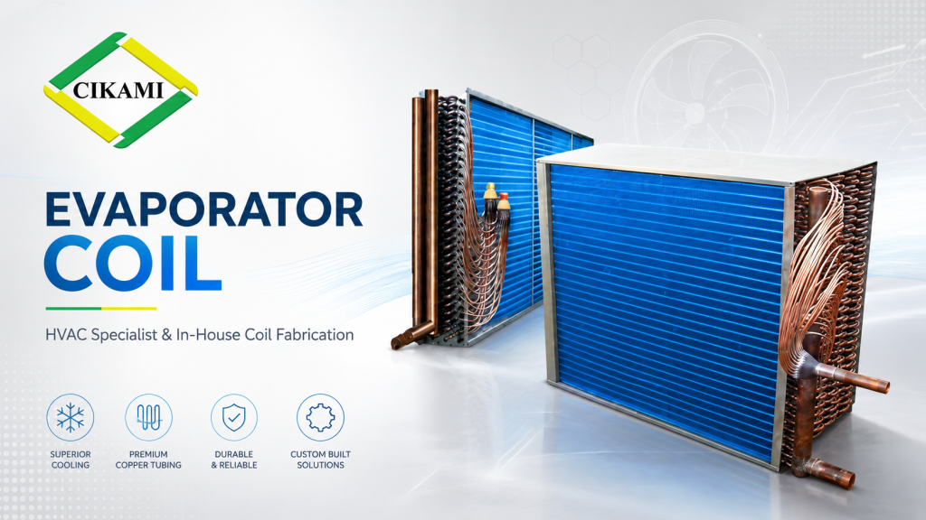 evaporator coil hvac custom untuk AHU FCU dan DX system