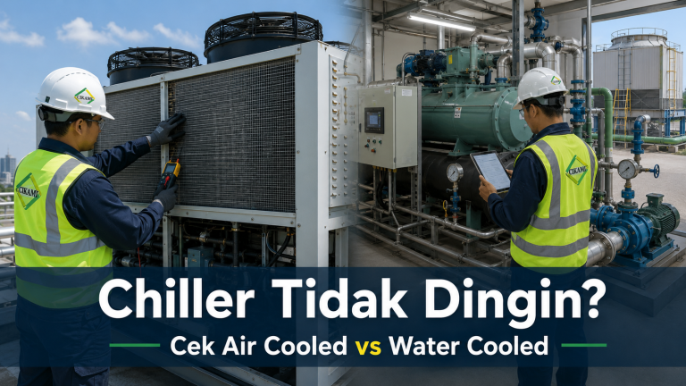 chiller tidak dingin pada air cooled chiller dan water cooled chiller