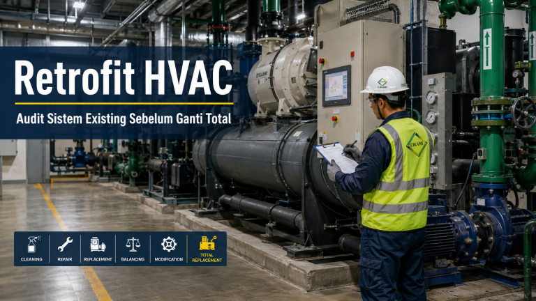 retrofit HVAC untuk audit sistem existing chiller plant dan HVAC gedung