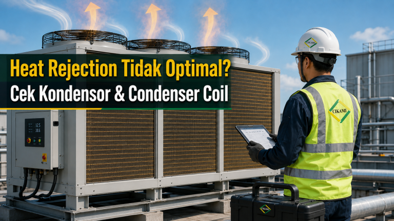 kondensor HVAC dengan condenser coil fan dan airflow outdoor