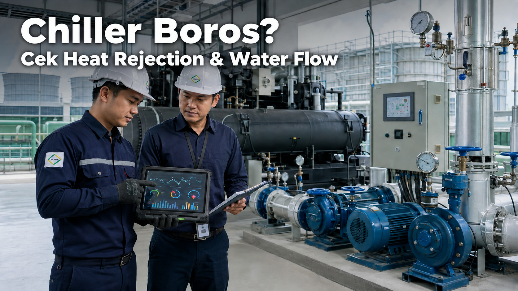 chiller boros perlu cek heat rejection condenser coil water flow pump valve strainer sensor dan control system