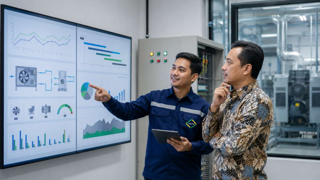 control system HVAC gedung schedule operasi set point dan konsumsi energi