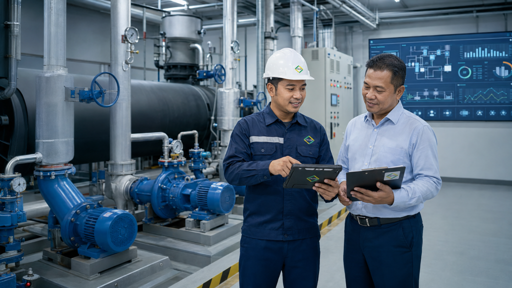evaluasi sistem chiller CIKAMI untuk chiller sering alarm dan sistem HVAC tidak stabil