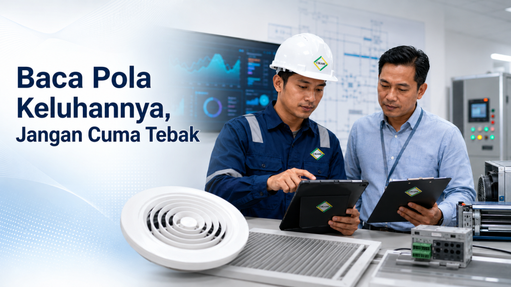 cek pola keluhan AC gedung berdasarkan waktu area dan kondisi ruangan