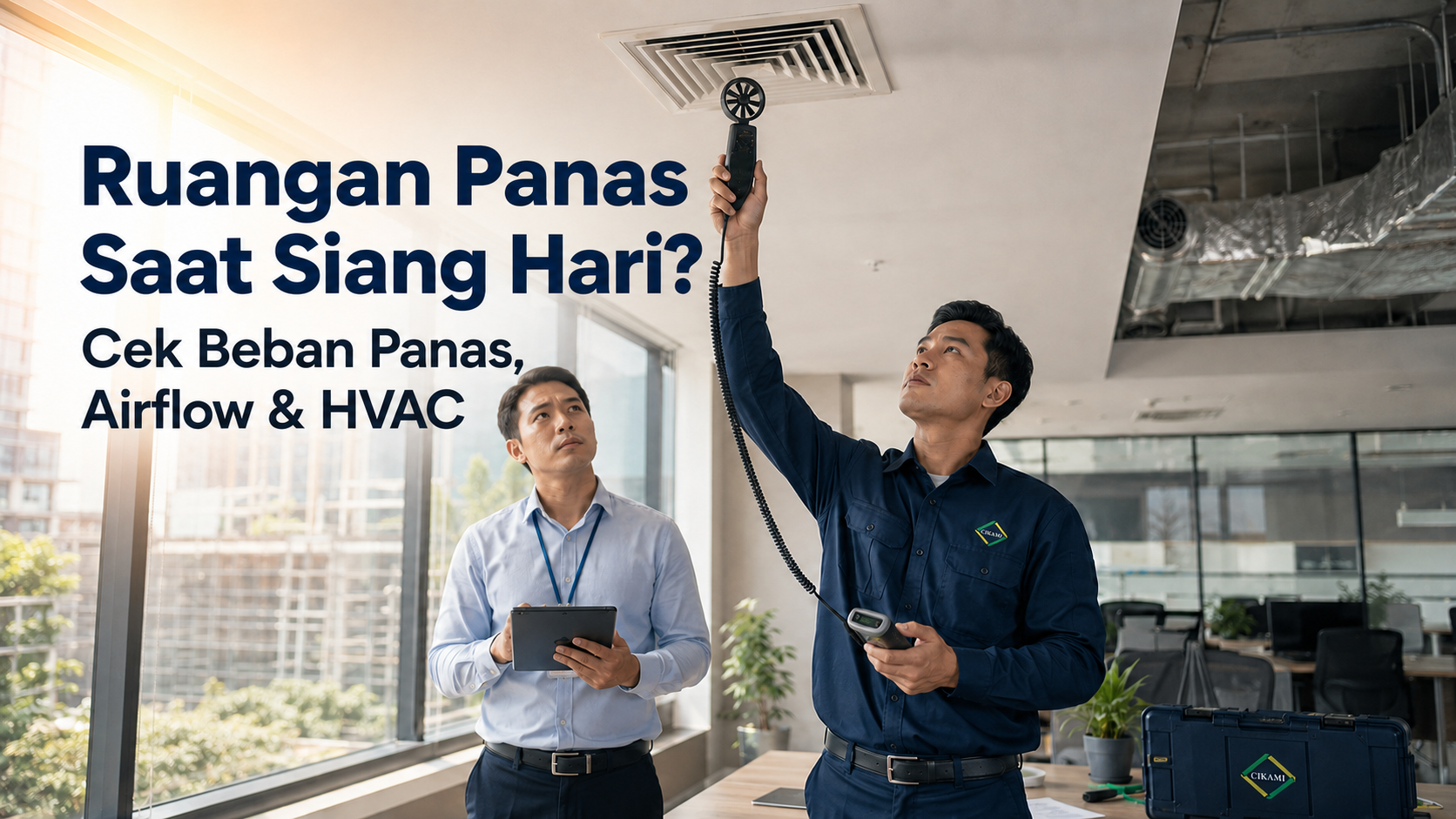 ruangan panas saat siang hari karena airflow dan sistem HVAC gedung perlu dicek
