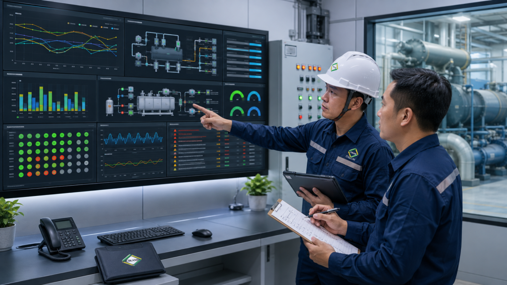 cek sensor dan control system chiller saat chiller tidak stabil