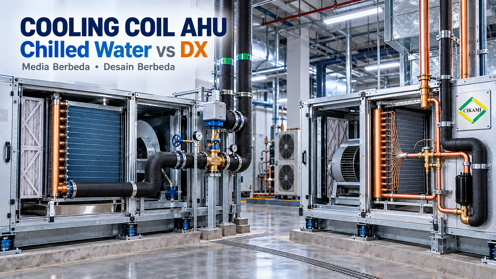 cooling coil AHU chilled water dan DX pada sistem HVAC
