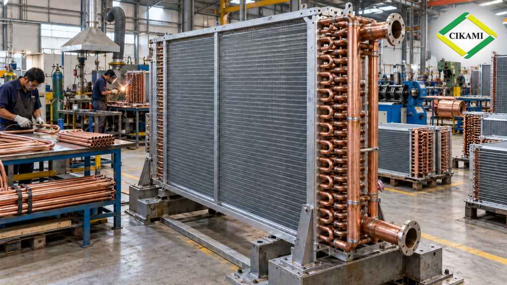 fabrikasi custom condenser coil HVAC lokal CIKAMI