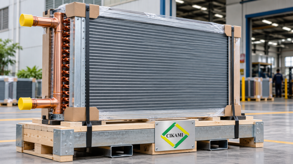 custom coil HVAC selesai fabrikasi dan packing CIKAMI