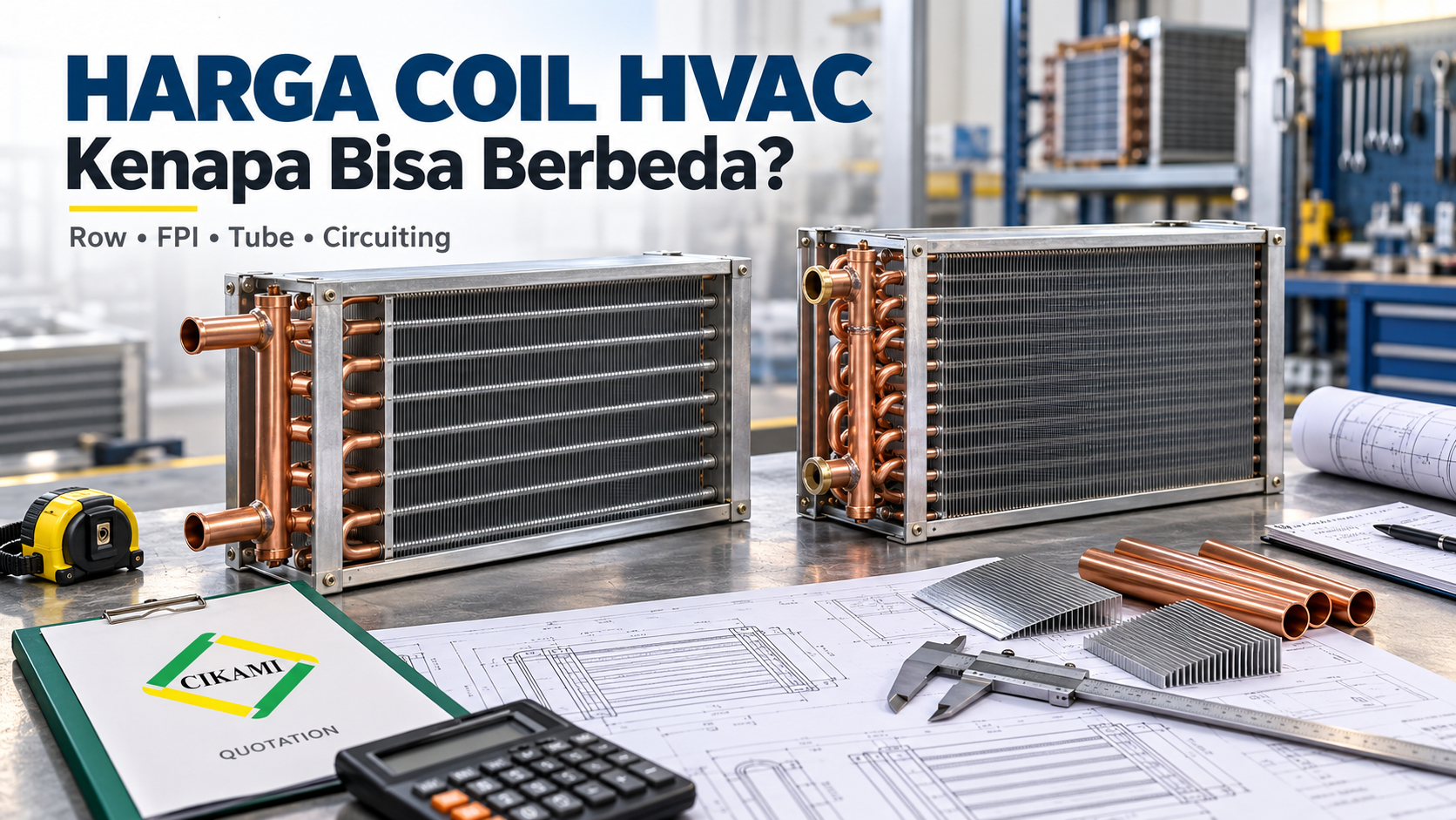 harga evaporator coil dan condenser coil berdasarkan spesifikasi teknis